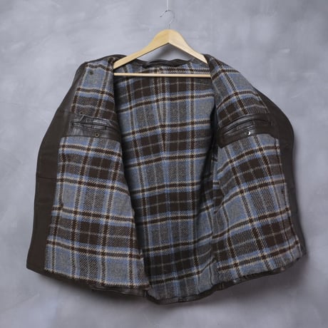 50-60sFrench Vintage Leather Jacket (Corbusier Jacket)Brown Dead Stock