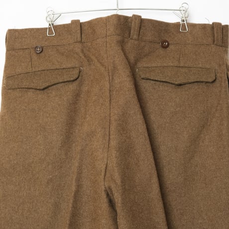 50s French Army Wool Trousers Size 25 Dead Stock