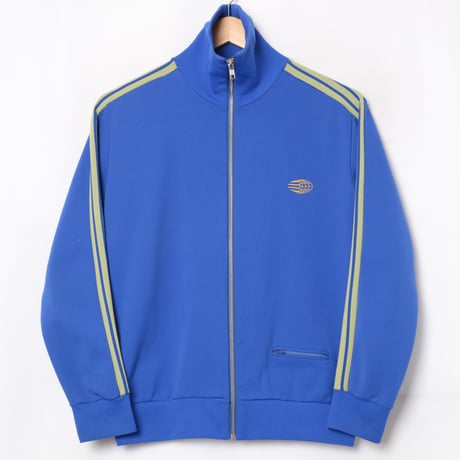 60s Vintage adidas Ventex Track Jacket Late World Mark Blue × Yellow (Made in France)