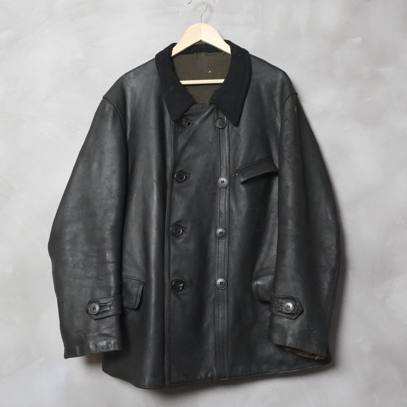 30s French Vintage Adolphe Lafont Leather Jacke 30s French Vintage Adolphe Lafont Leather Jacke