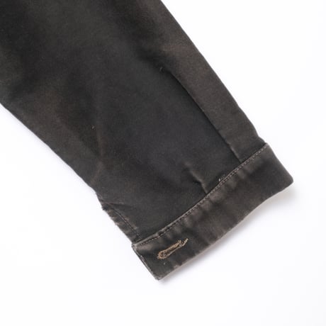 40s France Vintage Dubure & Deverchere Black Moleskin Work Jacket