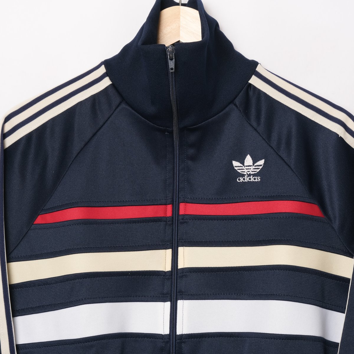 70-80s Vintage adidas Ventex Track Jacket Model First Navy× White 