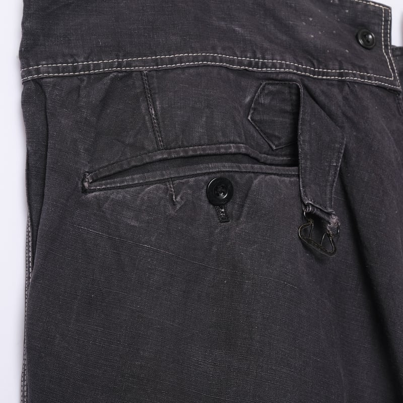 30-40s France Vintage SALASHE Black Linen Maq