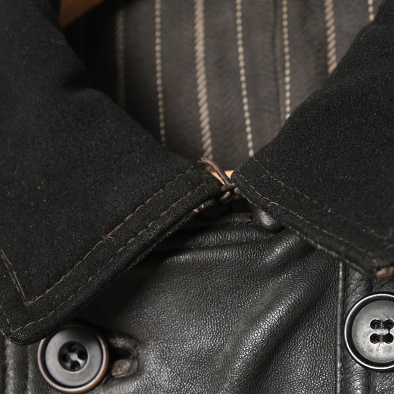 40-50s France Vintage Leather Jacket ( Corbusie