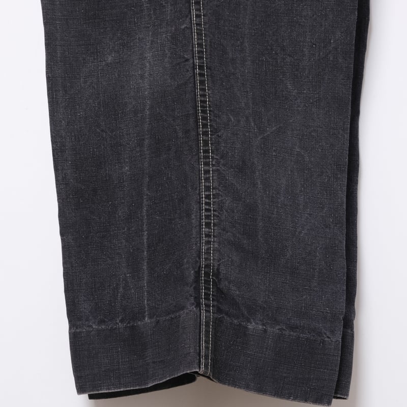 50-60s France Vintage Au Molinel Black Linen Ma