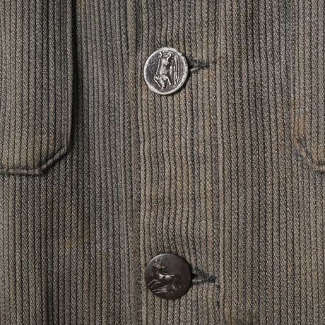 30-40s France Vintage EGAN Cotton Pique Hunting Jacket