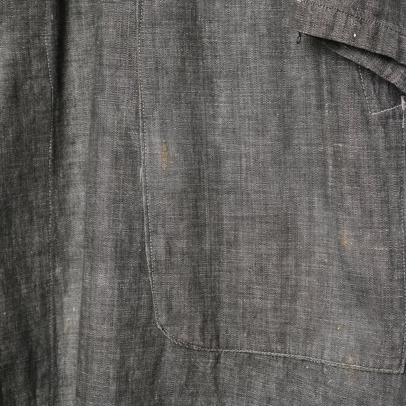 ジャケット・アウター 1940s Euro Black Chambray Atelier Coat 40's] French Vintage Black Chambray Atelier Coat 