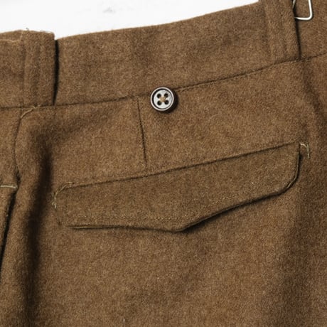 50s French Army Wool Trousers Size 25 Dead Stock