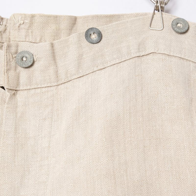 20s French Army Linen HBT Bourgeron Metal Butt 20s French Army Linen HBT Bourgeron Metal Butt