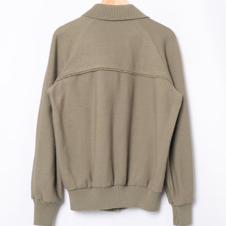 70-80s Vintage adidas Button Knit Jacket Khaki (Made in West Germany)