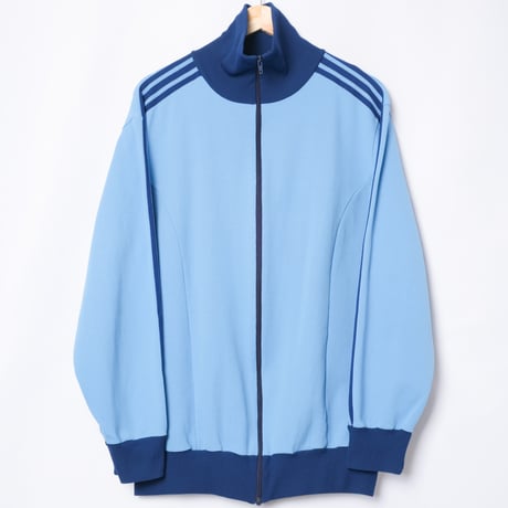 70s Vintage adidas Track Jacket Light Blue × Navy (Made in West Germany)