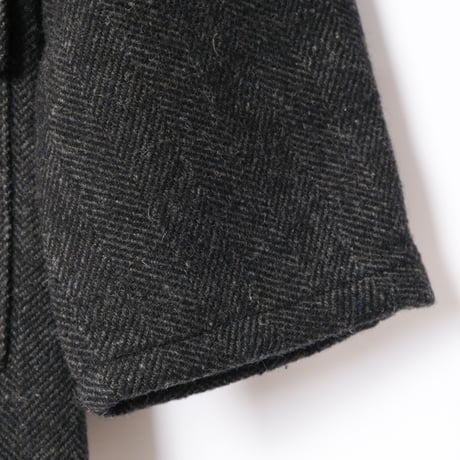 50-60s France Vintage LOiSiR SPORT Herringbone Wool Farmers Work Jacket Size 46 Dead Stock