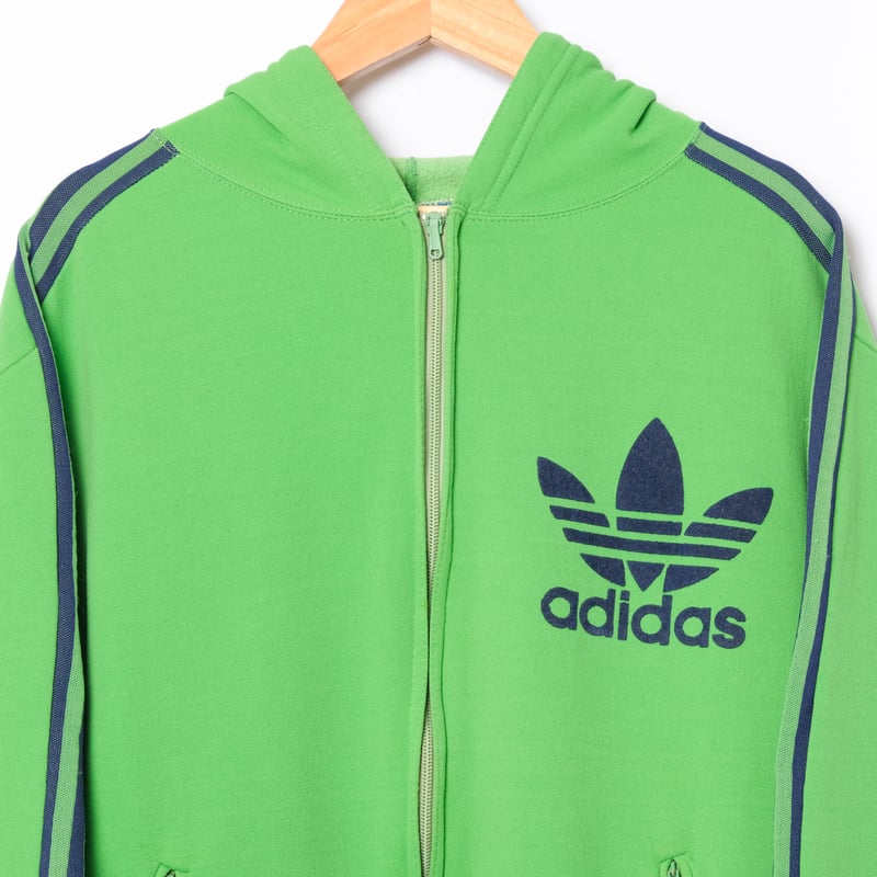 70s Vintage adidas Ventex Hoodie Light Green (M