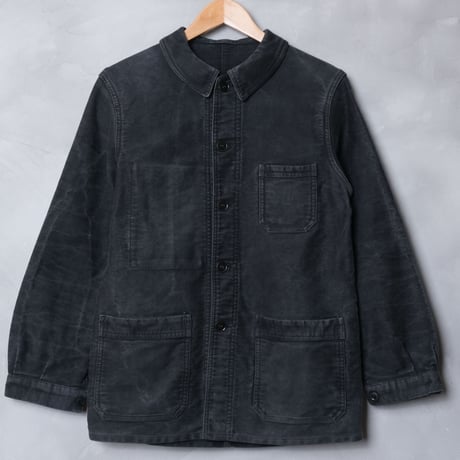 40-50s Dumont d’urbille Black Moleskin Jacket