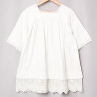-30s France Antique Church Smock (Short)