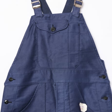30-40s Adolphe Lafont Blue Moleskin Work Overalls Dead Stock