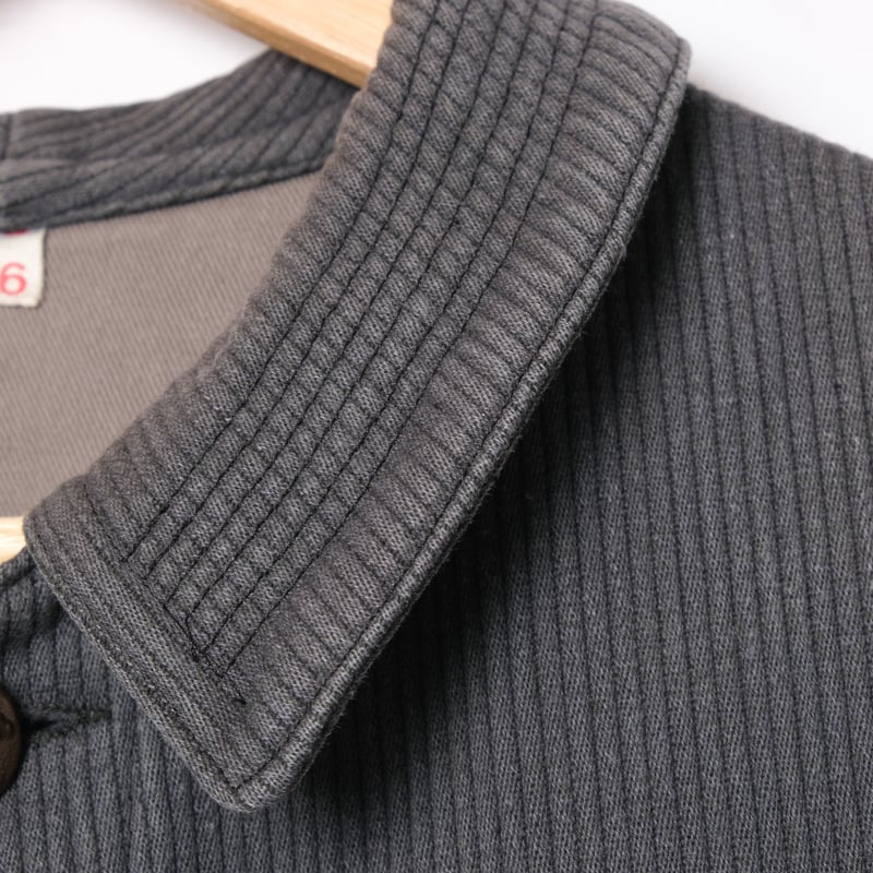 50-60s France Vintage Unic D.F Gray Cotton Piqu