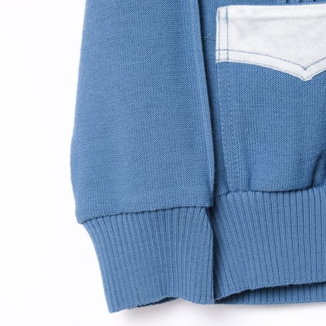 70-80s Vintage adidas Button Knit Jacket Blue Grey (Made in West Germany)