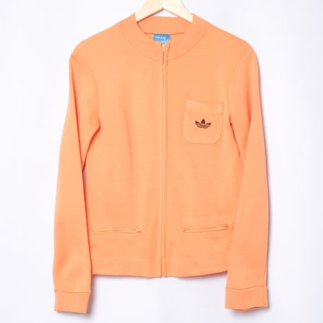 70s Vintage adidas Knit Jacket Salmon Pink (Made in France)