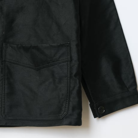 40-50s Le Mont St Michel Black Moleskin Jacket Mint Condishon