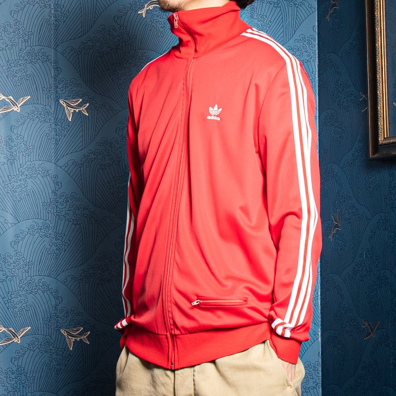 70s Vintage adidas Track Jacket Red × White（Mad