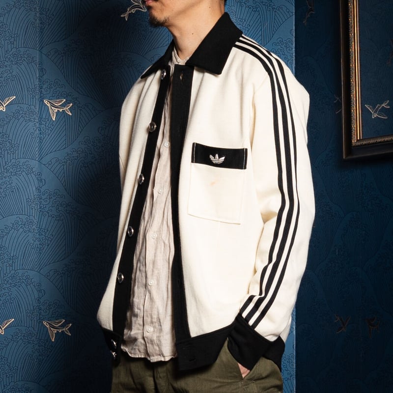70-80s Vintage adidas Trefoil Button Knit Jacke 70-80s Vintage adidas Trefoil Button Knit Jacke