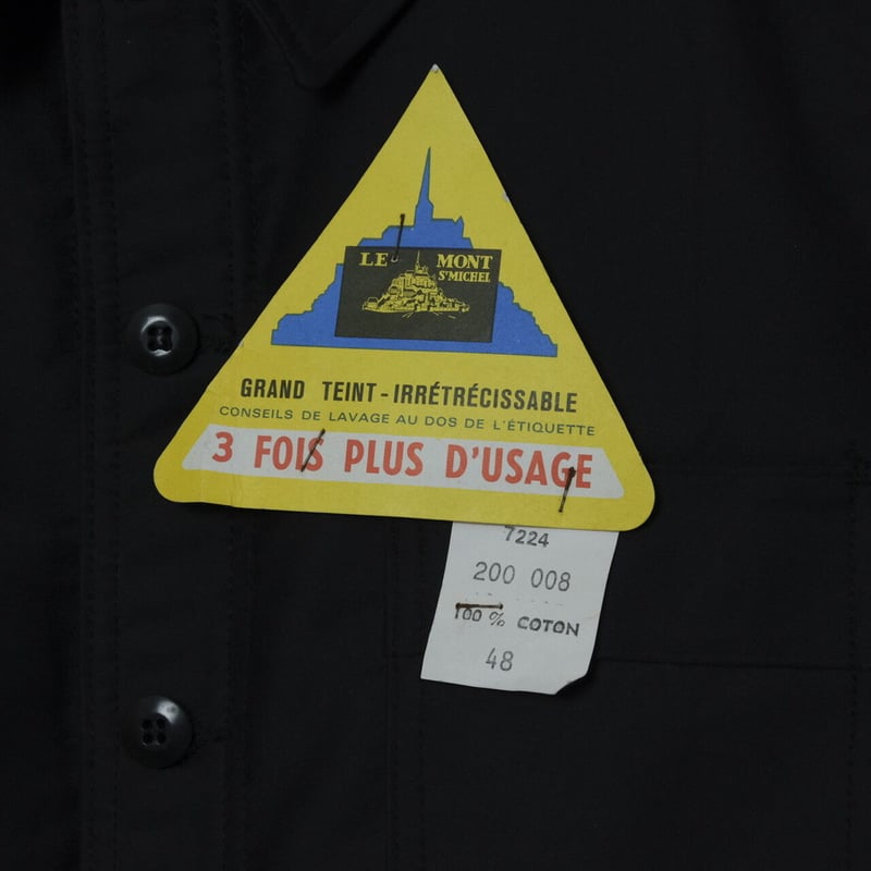 モンサンミッシェル　ブラックモールスキン 50‘s黒 48 デッドストック 50s LE MONT ST MICHEL BLACK MOLESKIN JACKET / ヴィンテージ