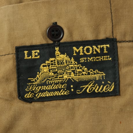 30s-40s Le Mont St Michel Corduroy×Black Moleskin Gilet
