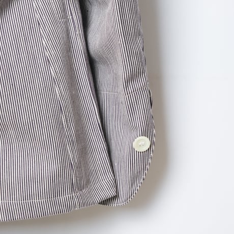 50s-60s  French Striped Butcher (Cook) Jacket  Dead Stock