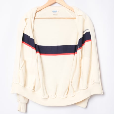70-80s Vintage adidas Track Jacket White Navy & Red Line (Made in West Germany)