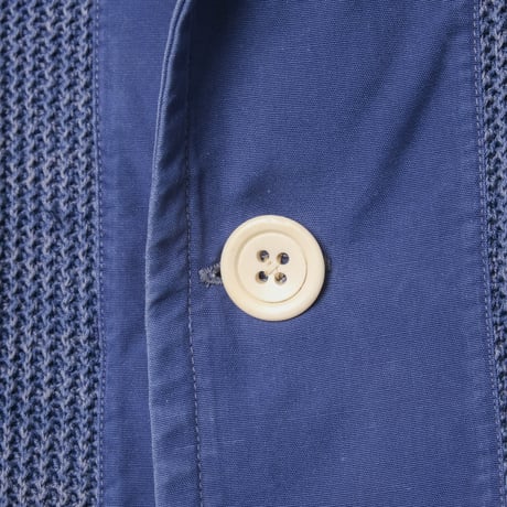 60s Euro Vintage Blue Knit Work Jacket