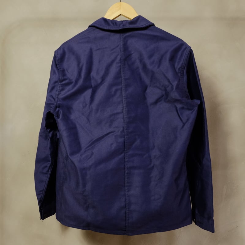 40-50s French Vintage Blue Moleskin Work Jacket 40-50s French Vintage Blue Moleskin Work Jacket