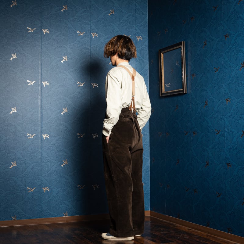 30-40s France Vintage LE MECANO Dark Brown Cord