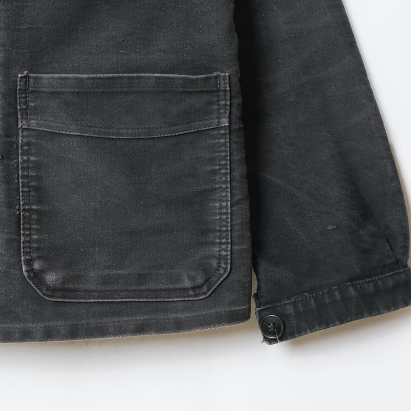 40-50s Le Mont St Michel Black Moleskin Jacket