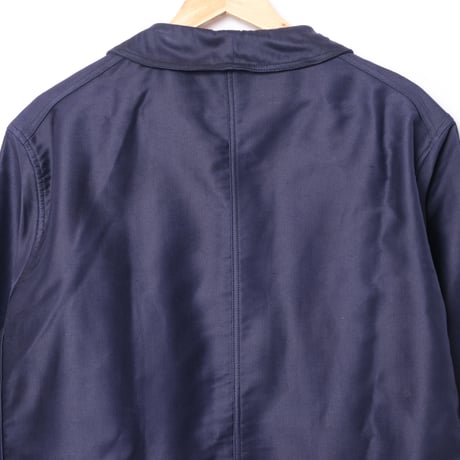 40–50s France Vintage Le Favori Blue Moleskin Jacket Dead Stock