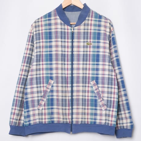 70-80s LACOSTE Reversible Cotton Blouson Light Blue（Made in France）