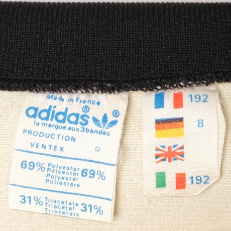 70-80s Vintage adidas Ventex Track Jacket Black×Ivory×Red (Made in France)