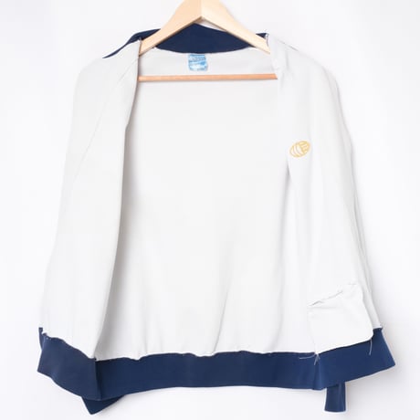 60s Vintage adidas Ventex Track Jacket Early World Mark  Ivory × Blue (Made in France)