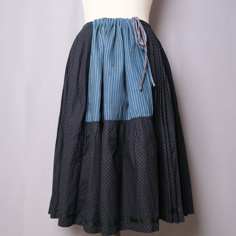 1940s Hungarian Vintage indigo Cotton Skirt 2