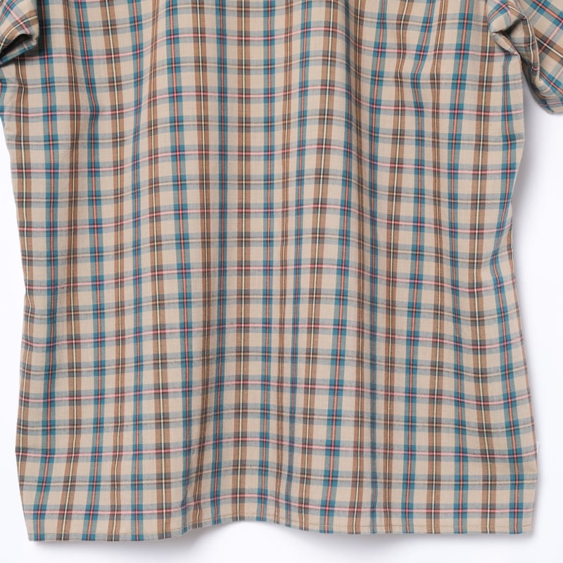 60-70s Euro Vintage Checked Short Sleeve Shirt