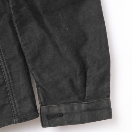 40s France Vintage Adolphe Lafont Black Moleskin Jacket