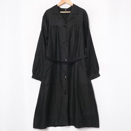 40-50s  France Vintage Cotton Work Dress Dead Stock