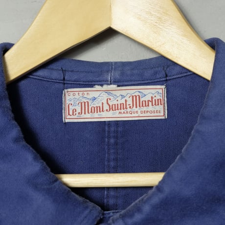 40-50s Le Mont St Martin Blue Moleskin Jacket