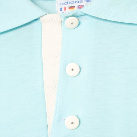 80s Vintage adidas Ventex Half Sleeve Polo Shirt Tennis Logo（Made in France）