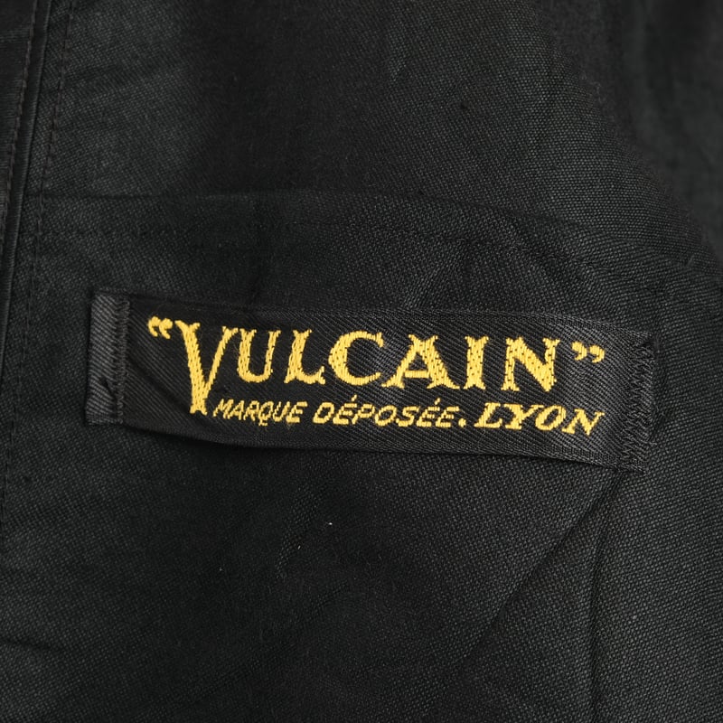 50-60s VULCAIN Black Moleskin Jacket Dead Stock...