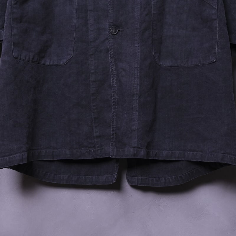 40-50s France Vintage Au MOLINEL Black Linen