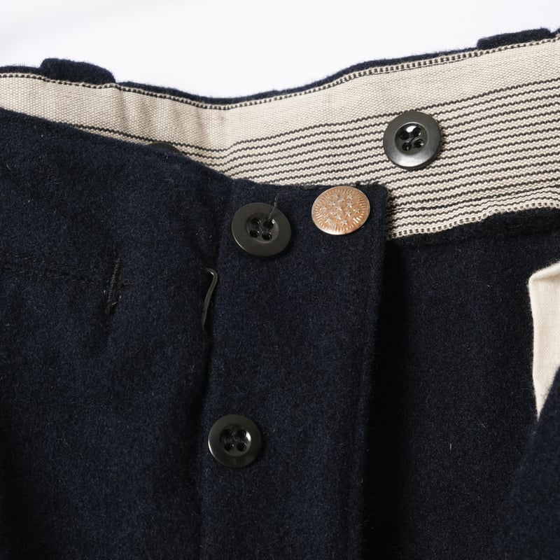 40-50s France Vintage Navy Wool Trousers | Ugla