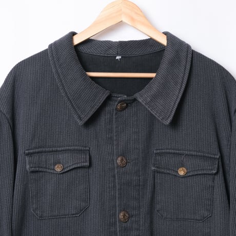 50-60s French Vintage Le Mousquetaire Gray Cotton Pique Hunting Jacket