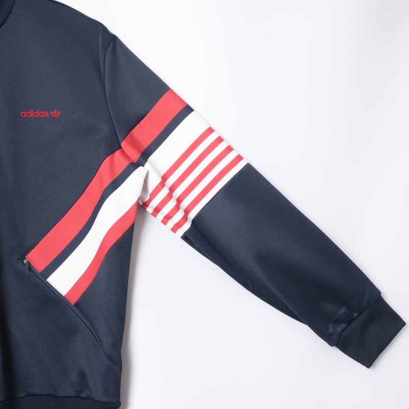 70-80s Vintage adidas Track Jacket Navy × Red (