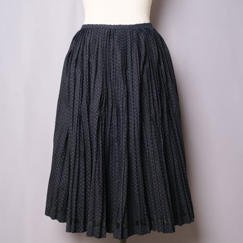 1940s Hungarian Vintage indigo Cotton Skirt 2